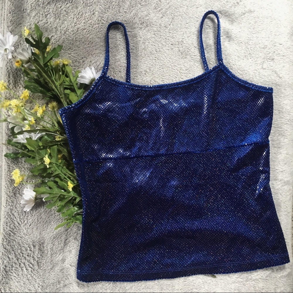 Shiny Blue Tank Top